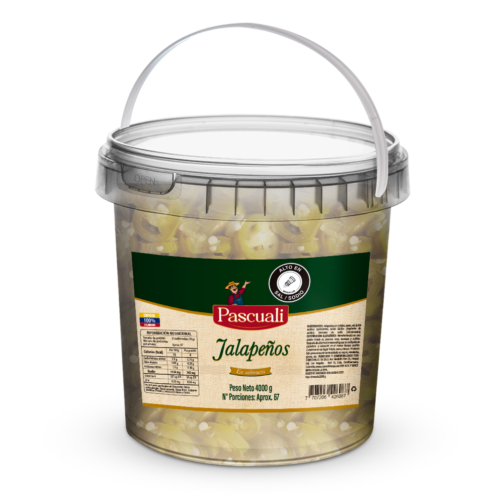 JALAPEÑO RODAJAS PASCUALI BALDE 4000GR