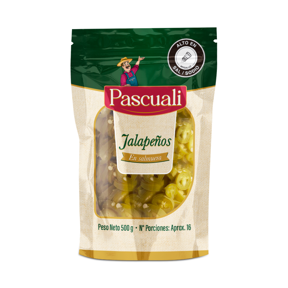 JALAPEÑO RODAJAS PASCUALI BOLSA 500GR