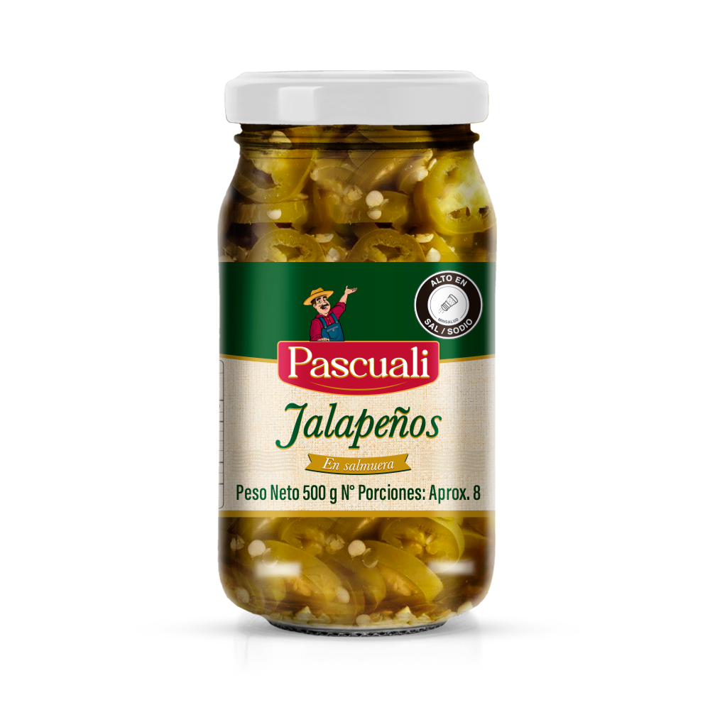 JALAPEÑO RODAJAS PASCUALI FRASCO 500GR